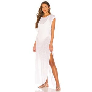 Florence White sheer cotton dress cover up